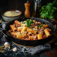 Delicious Rigatoni Amatriciana: Culinary Photography