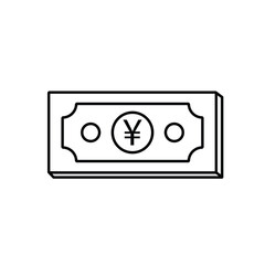 yen banknote icon illustration