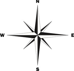 Direction compass icon, North symbol, compass element, Magnetic Compass, Compass north and south direction