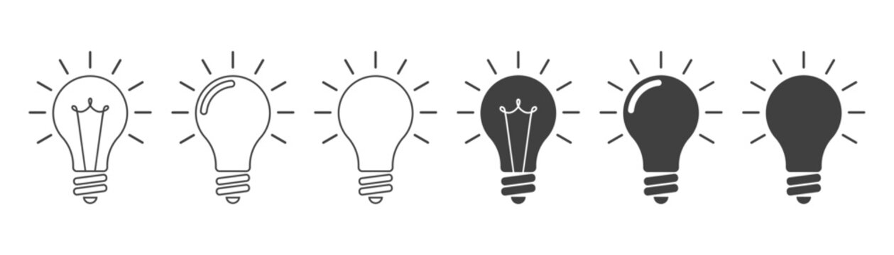 light bulb icon on white background
