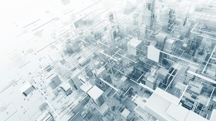 Obraz premium TECHNOLOGY Structure background. 3d rendering 3d illustration . isolated on white background