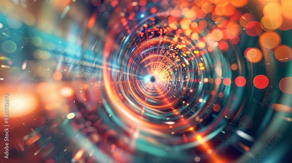 Poster abstract background that represents the limitless possibilities and horizons of it technology in the