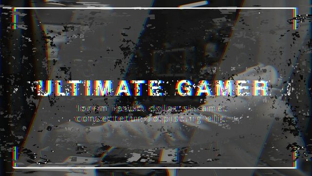 Black & White Modern Glitch Title Intro