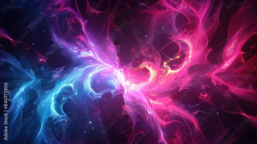 Poster abstract backdrop with colorful glowing elements for wallpaper or background