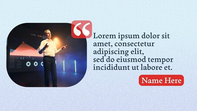 Universal Business Quote Corporate Text & Image Template