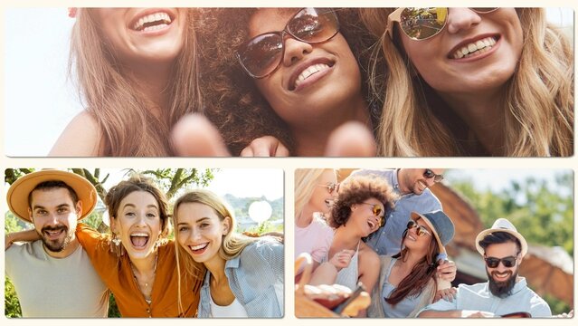 Multi Panel Image Collection Memory Slideshow