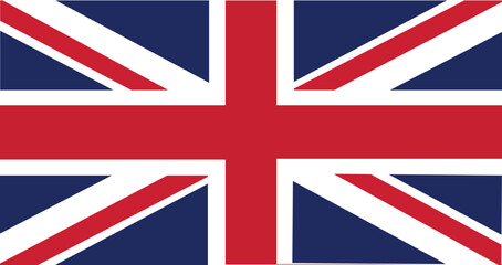 Great Britain, United Kingdom flag . Official UK flag of the United Kingdom aka Union Jack - Proportions: 2:1 - Colours: Blue 280 C, Red 186 C, White Safe.