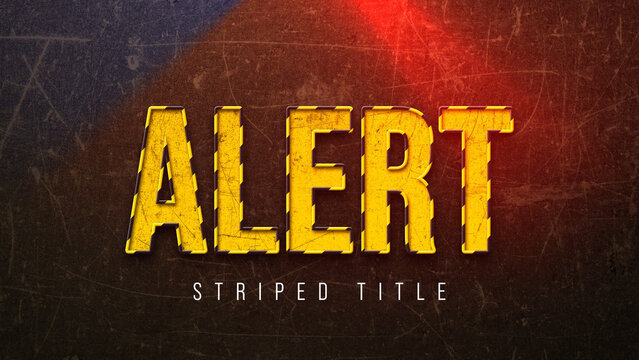 Striped Embossed Alert Title