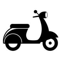 a retro scooter. The illustration should be a vector silhouette