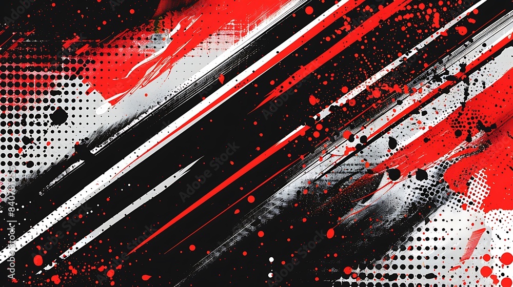 Aufkleber Racing background with checkered flag and abstract elements vector Illustration on white Background
