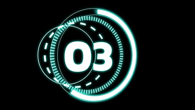 10-Second Futuristic Countdown Timer & Logo Reveal