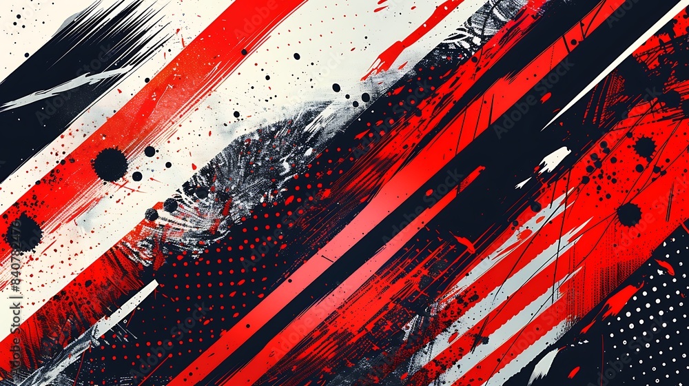 Aufkleber Racing background with checkered flag and abstract elements vector Illustration on white Background