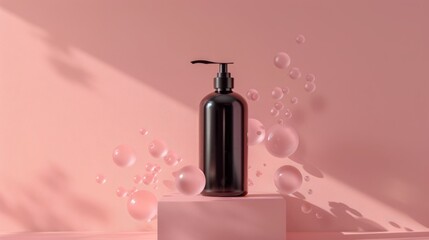 Floating Soap Dispenser Mockup hyper realistic 