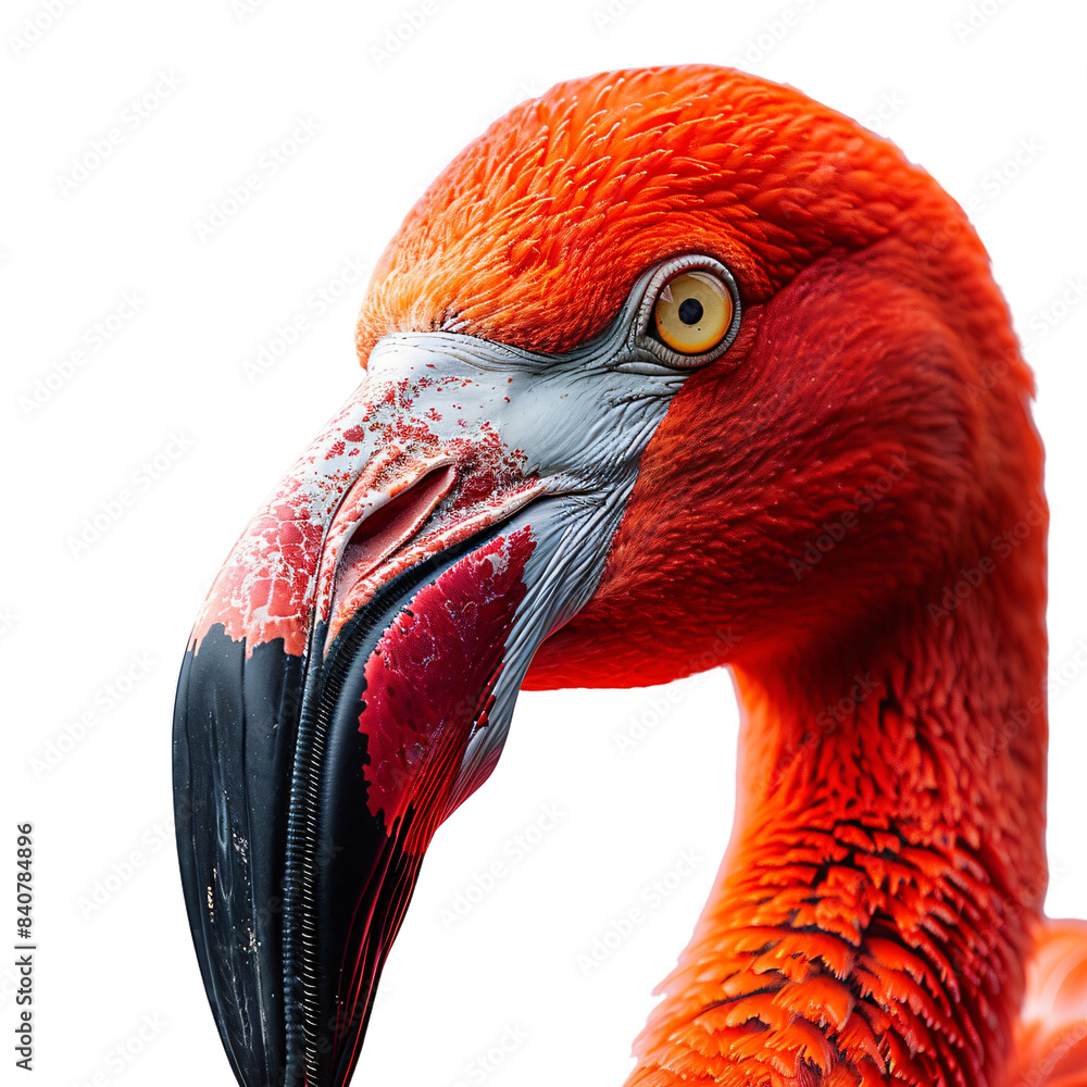 Poster close up of a flamingo splendor on a transparent background
