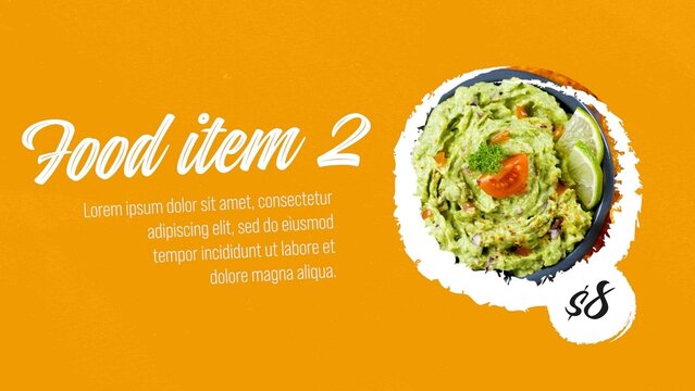 Animated Restaurant Menu Food Template