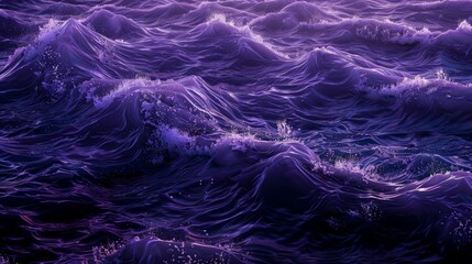Obraz premium Purple Waves on Dark hyper realistic 