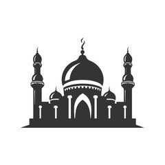 Mosque vector Illustration, white background, creative design.	