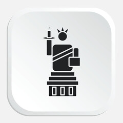 Statue of Liberty Icon - Symbolizing Freedom and Democracy in New York City