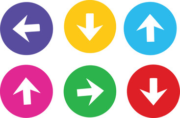 Arrows direction signs vector illustration.Circular arrows icons