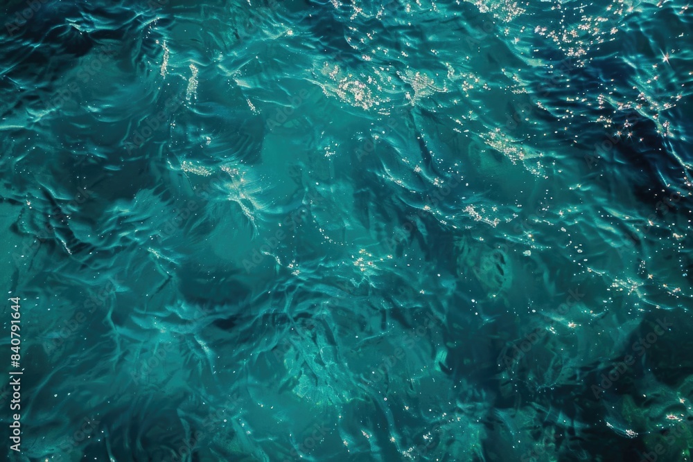 Poster a serene body of water with ripples and reflections, suitable for use in calming or peaceful context