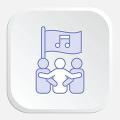 National Anthem Icon - Symbolizing Patriotism and National Identity Through Music