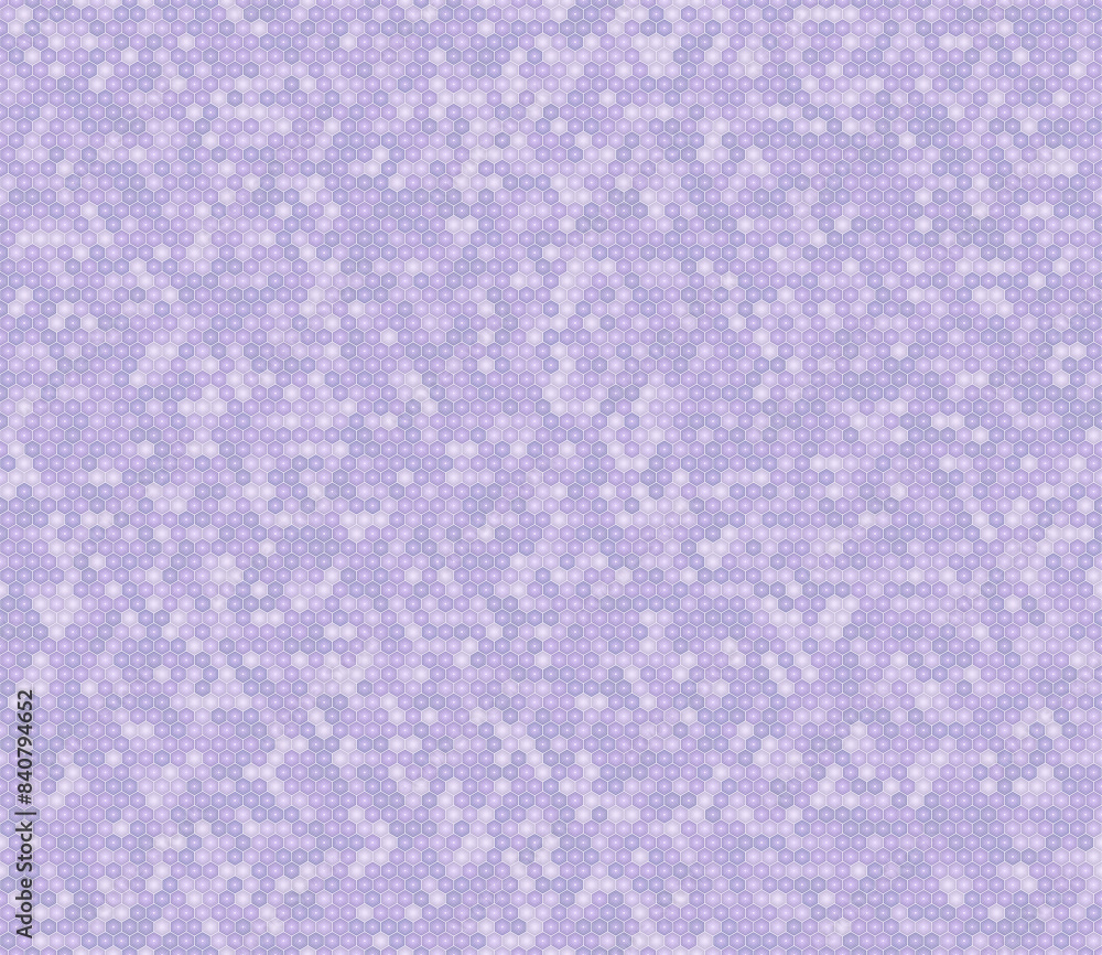 Poster seamless hexagon pattern. purple color tones gradients. hexagon stacked mosaic cells. small hexagon 