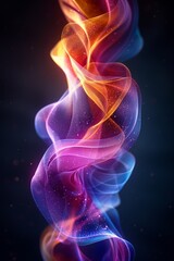 Obraz premium Abstract Colorful Smoke Swirling On A Dark Background