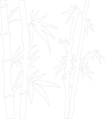 bamboo shoots outline