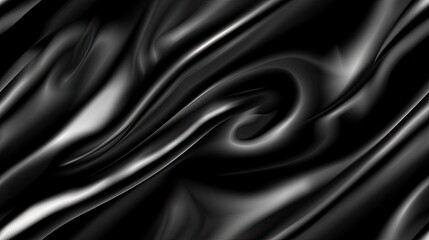 Fototapeta premium a black background showcasing a luxurious silk satin texture, exuding elegance and mystery, ideal for design presentations, covers, posters, banners, magazines, and beyond. SEAMLESS PATTERN