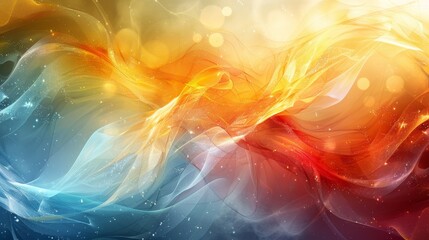 Abstract Background With Swirling Colors and Glowing Lights