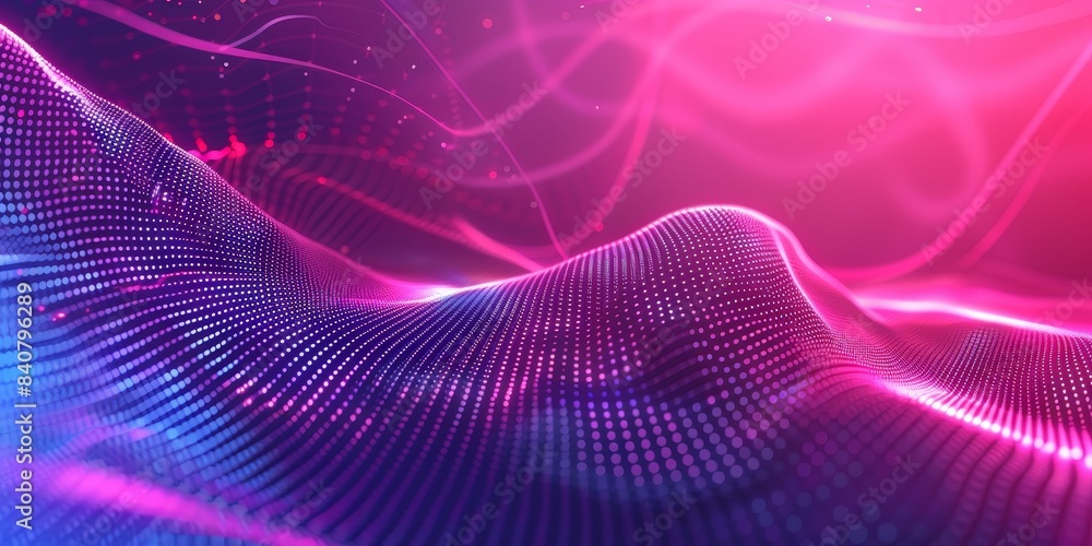 Aufkleber futuristic, holographic background with a minimalist approach, showcasing interactive and virtual te