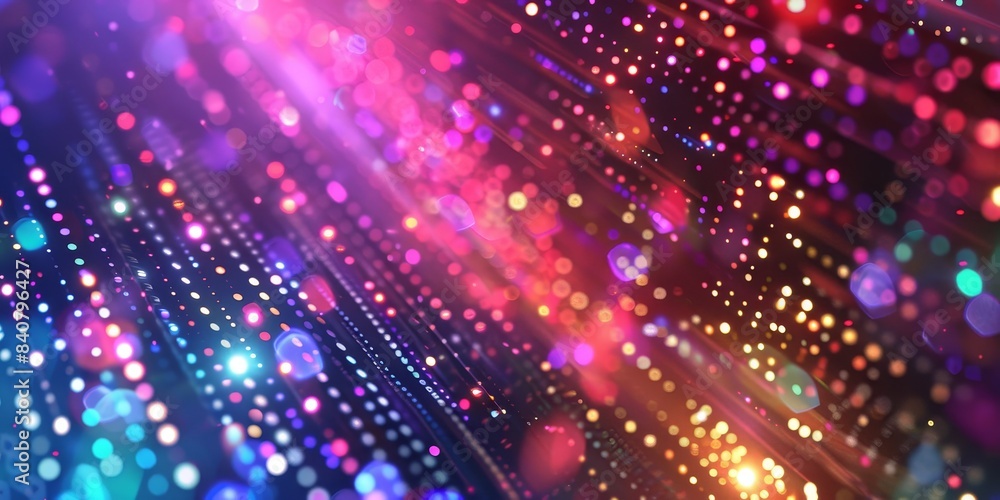 Poster innovative technology background with a focus on virtual networks and data visualization, creating a