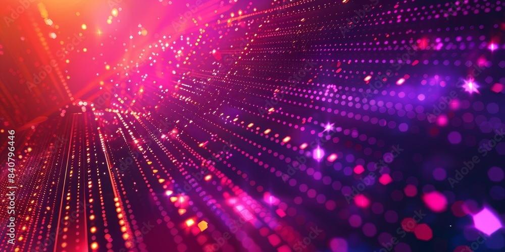 Poster innovative technology background with a focus on virtual networks and data visualization, creating a