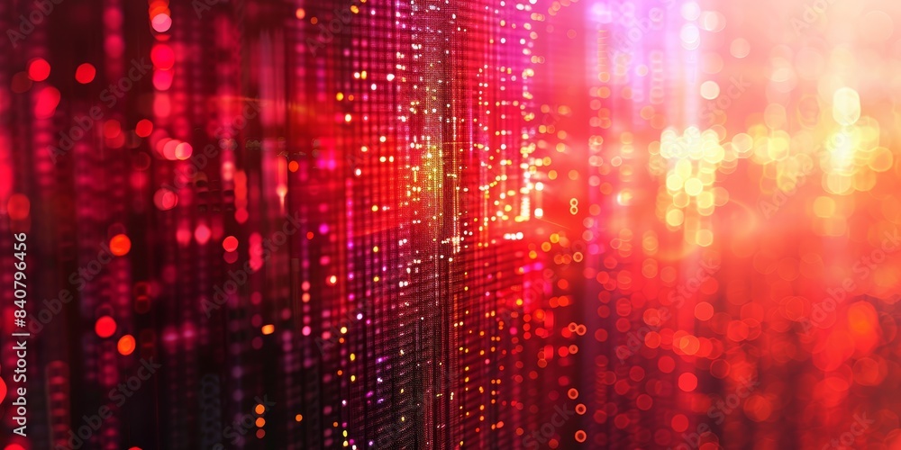Poster innovative technology background with a focus on virtual networks and data visualization, creating a