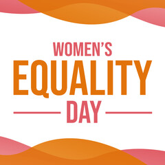 Women's Equality Day wallpaper with traditional border design on the white background. illustration August 26th.