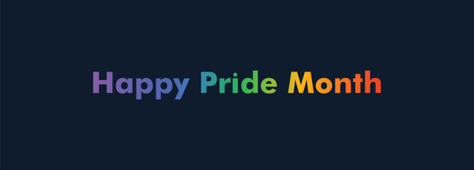  Happy Pride Month Banner dark blue Background vector illustration eps 10