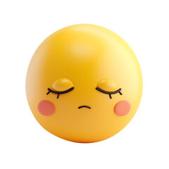 3d shy face icon, emoticon