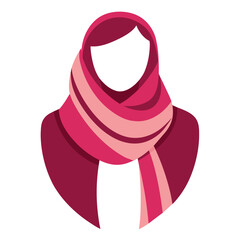 modern and stylish ladies scarf mockup vector silhouette