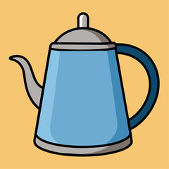 Kettle cartoon vector clipart Illustration