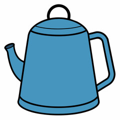 Fototapeta premium Kettle cartoon vector clipart Illustration