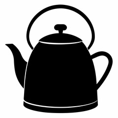 Obraz premium Kettle black silhouette illustration