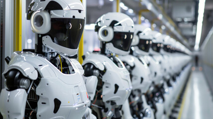 Fototapeta premium business management smart robotic warehouse AI Generated Image