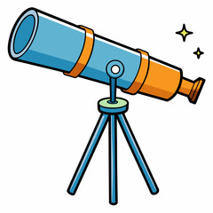 Telescope cartoon vector clipart Illustration