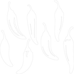 hot chili peppers outline
