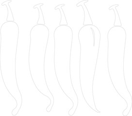 hot chili peppers outline