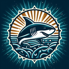 Shark logo, t-shirt designs 