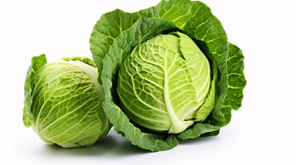 Fototapeta premium cabbage isolated on white background, clipping path, full depth of field