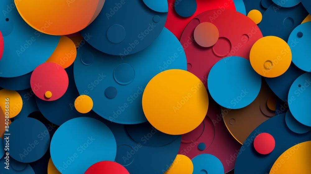 Poster craft a visually striking abstract background featuring circle colorful hyper realistic