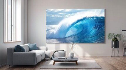 Wave nature wall art