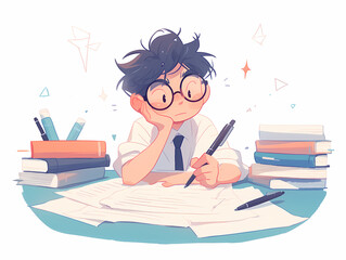 Business analyst or auditor working on statistical data paper documents & using laptop computer with spreadsheets making analytics report.